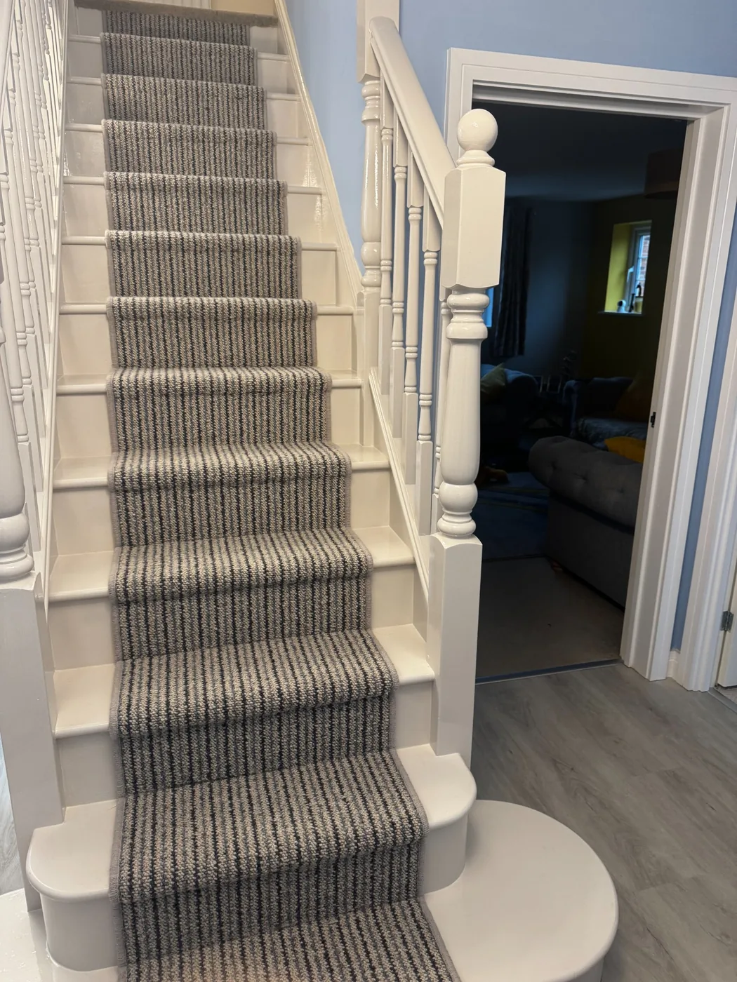 True Form Flooring staircase carpet installation project