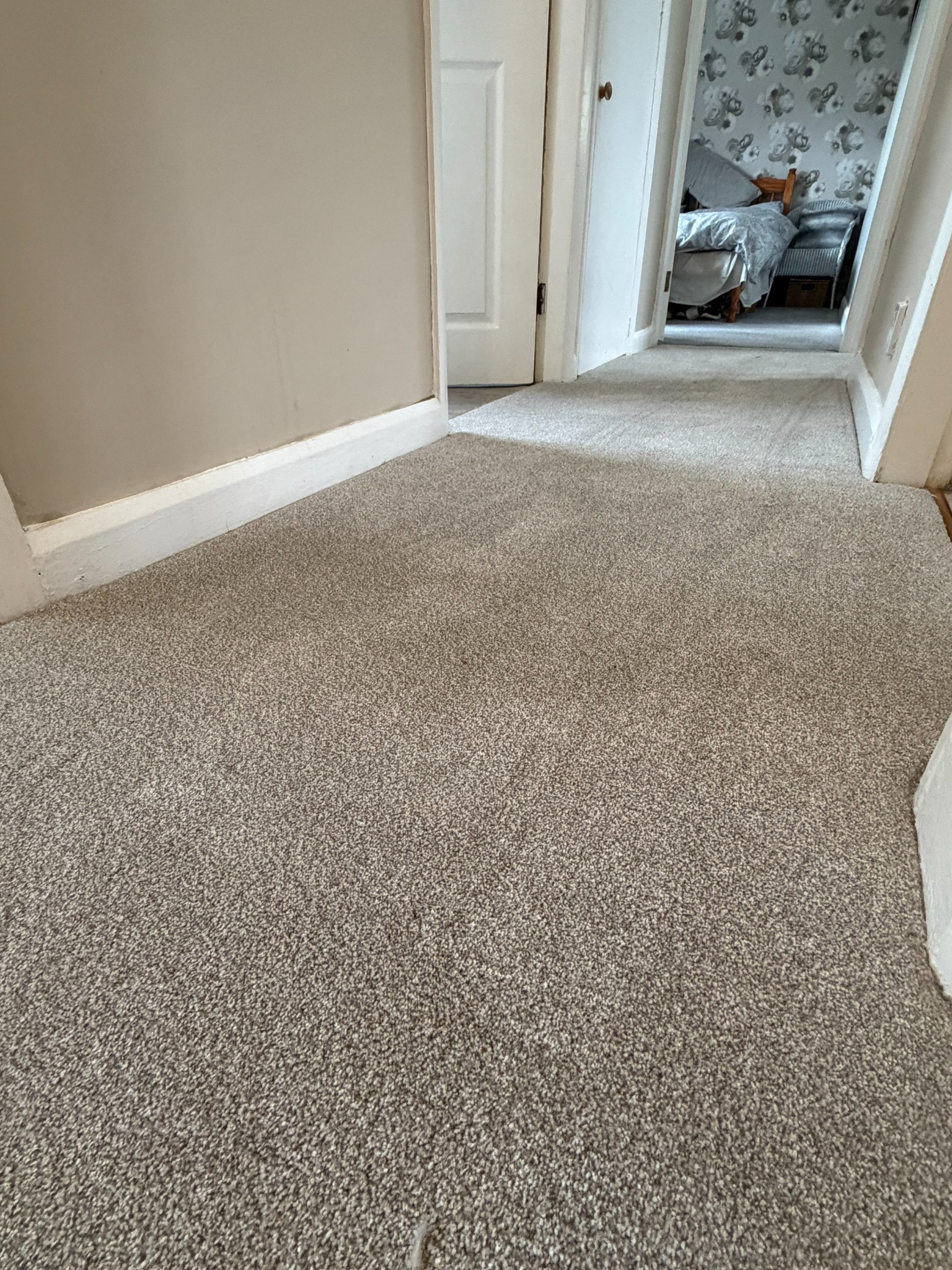 Carpet fitted on a landing by True Form Flooring